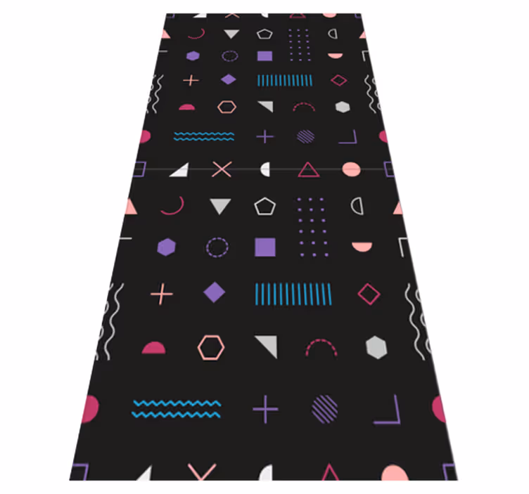Tappeto vinile camera da letto forme geometriche multicolori - TenStickers