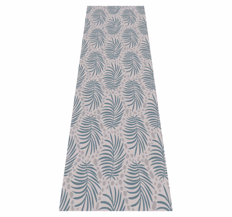 Tappeto vinile camera da letto motivo hamptons blu tropicale - TenStickers
