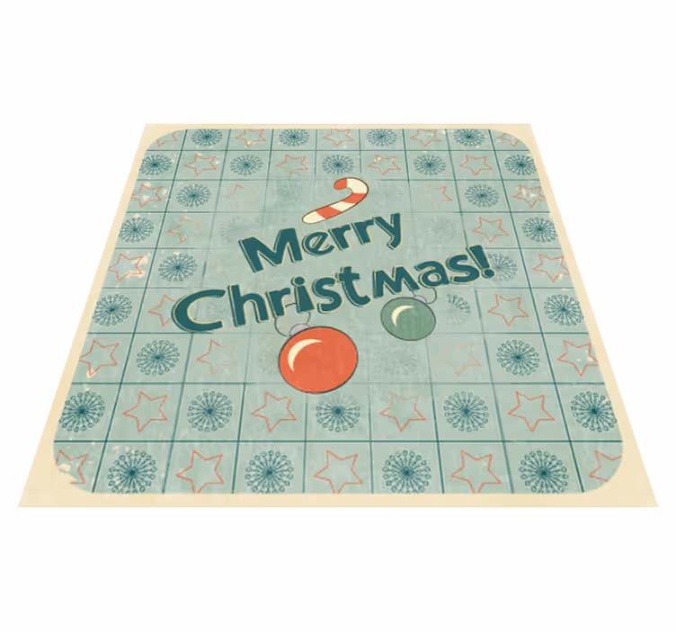 Tappeto vinile camera da letto decorativo buon natale - TenStickers