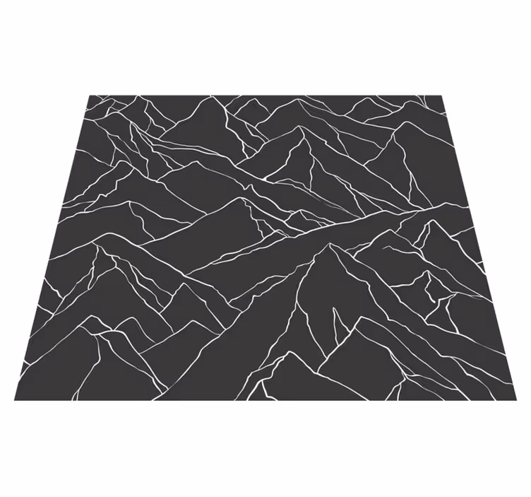 Tappeto vinile ufficio contorno di montagne - TenStickers
