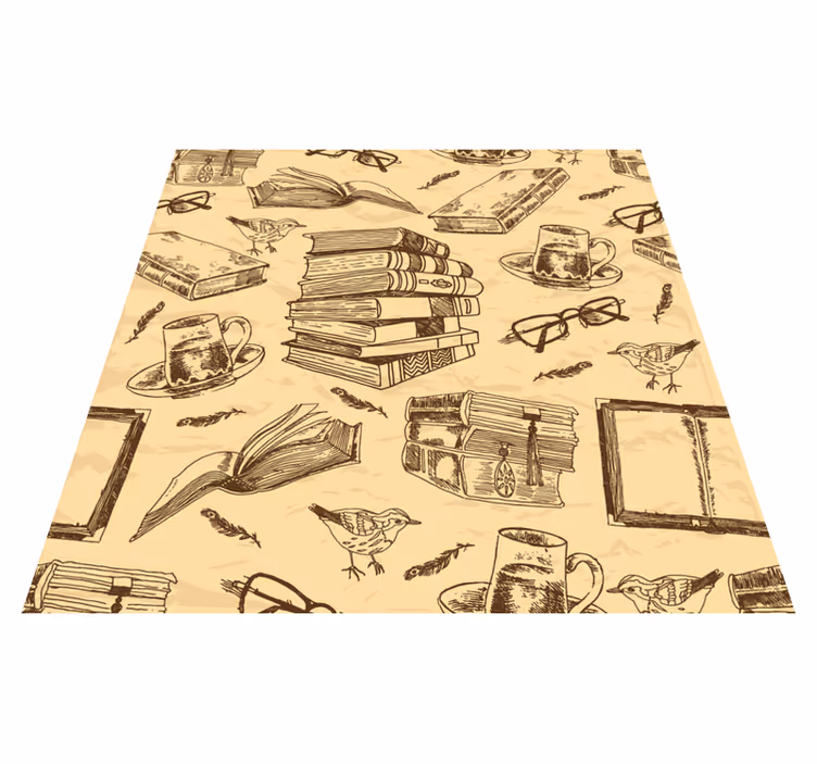 Tappeto vinile ufficio biblioteca antica - TenStickers