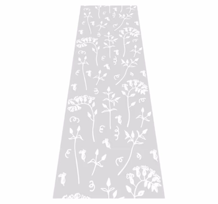 Tappeto vinile ufficio fiori disegnati - TenStickers