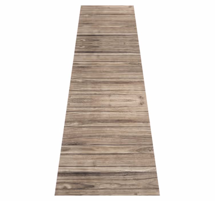 Tappeto vinile ufficio tavole di legno grigie rustiche - TenStickers