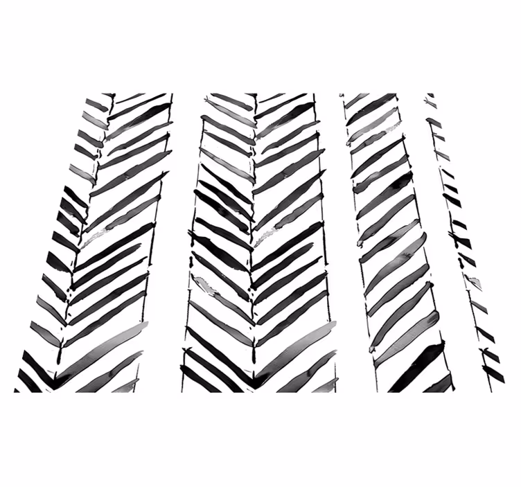 Tappeto vinile ufficio design geometrico bianco e nero - TenStickers