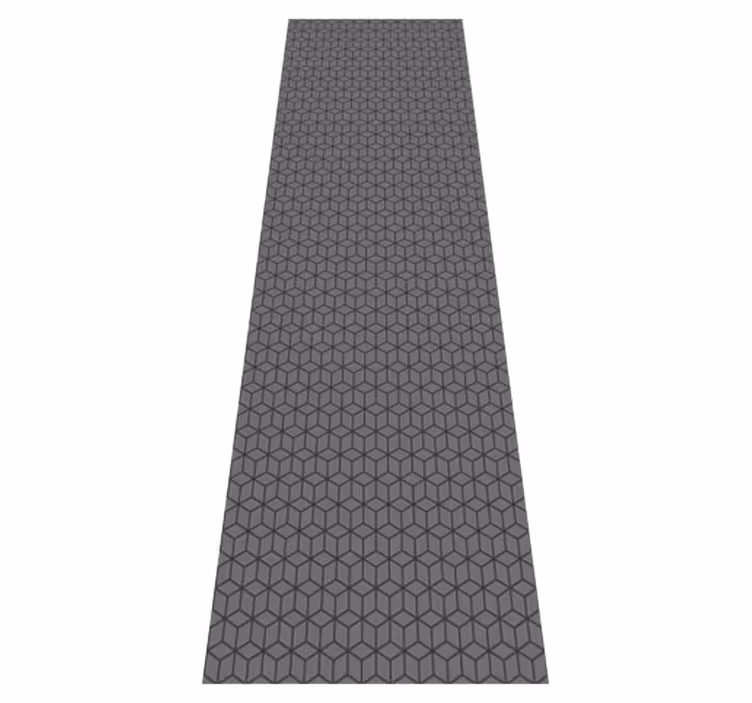 Tappeto vinile ufficio cubi grigi 3d - TenStickers