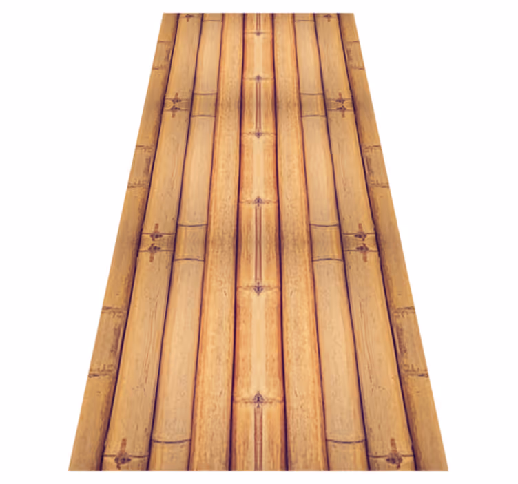 Tappeto vinile ufficio effetto legno bambù - TenStickers