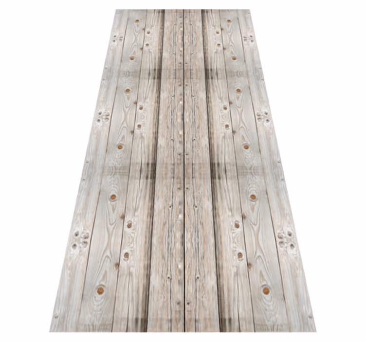Tappeto vinile ufficio effetto legno pino bianco - TenStickers