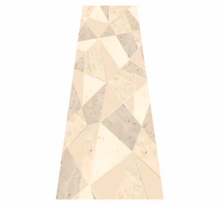 Tappeto vinile ufficio triangoli dorati 3d - TenStickers