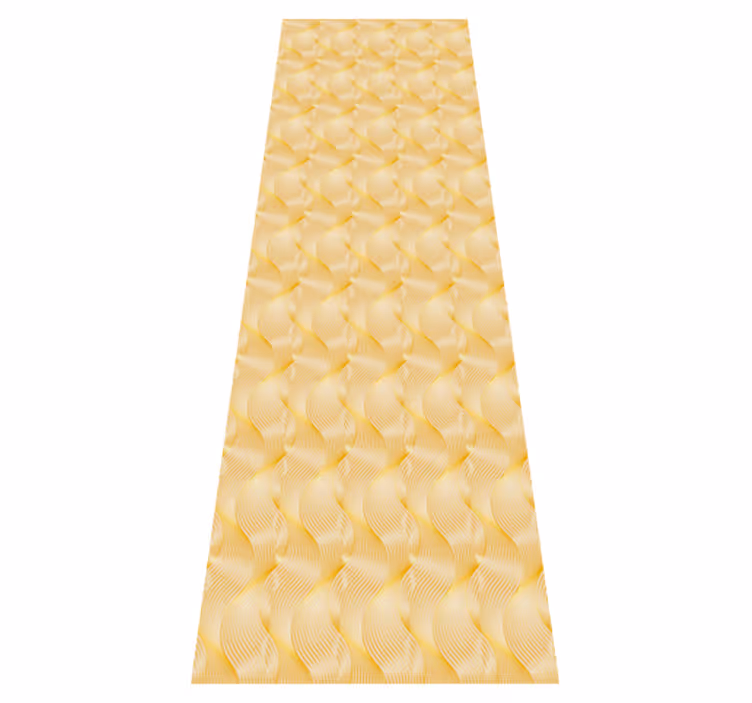 Tappeto vinile ufficio illusione onda oro - TenStickers