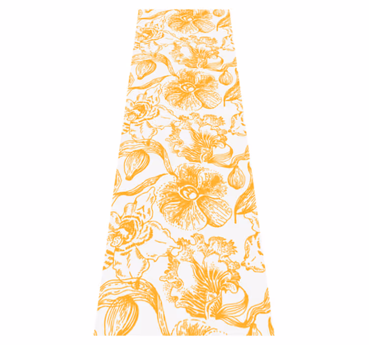 Tappeto vinile ufficio motivo fiori orchidee gialle - TenStickers