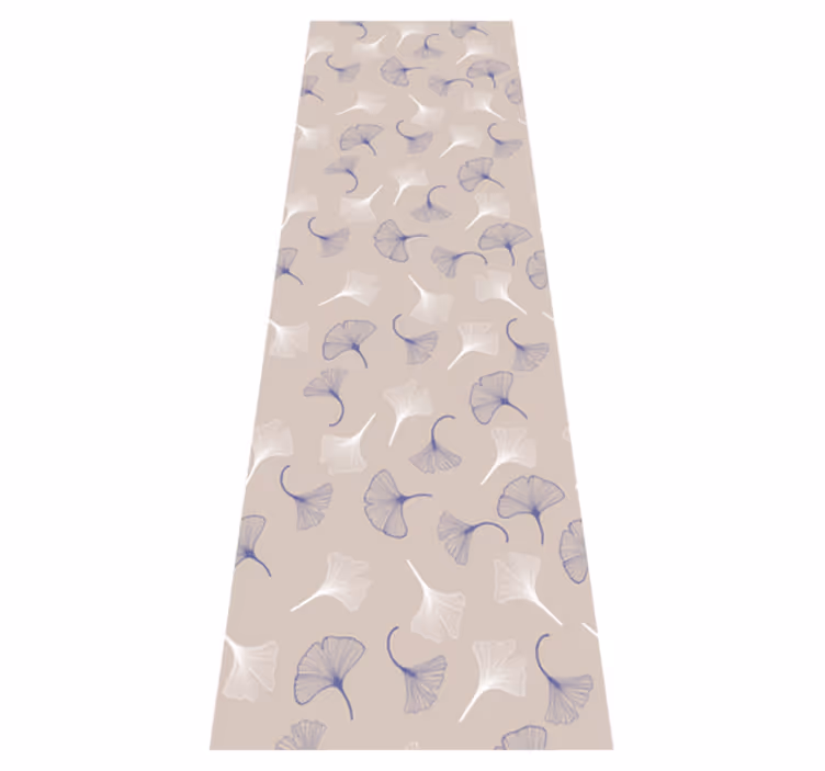 Tappeto vinile ufficio crema foglie di ginkgo - TenStickers