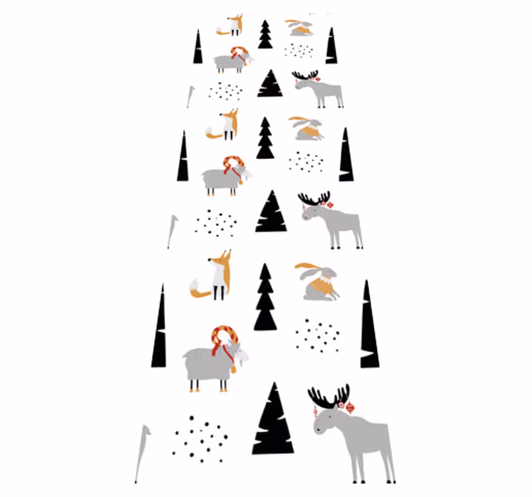Tappeto vinile camera da letto motivo animali invernali - TenStickers