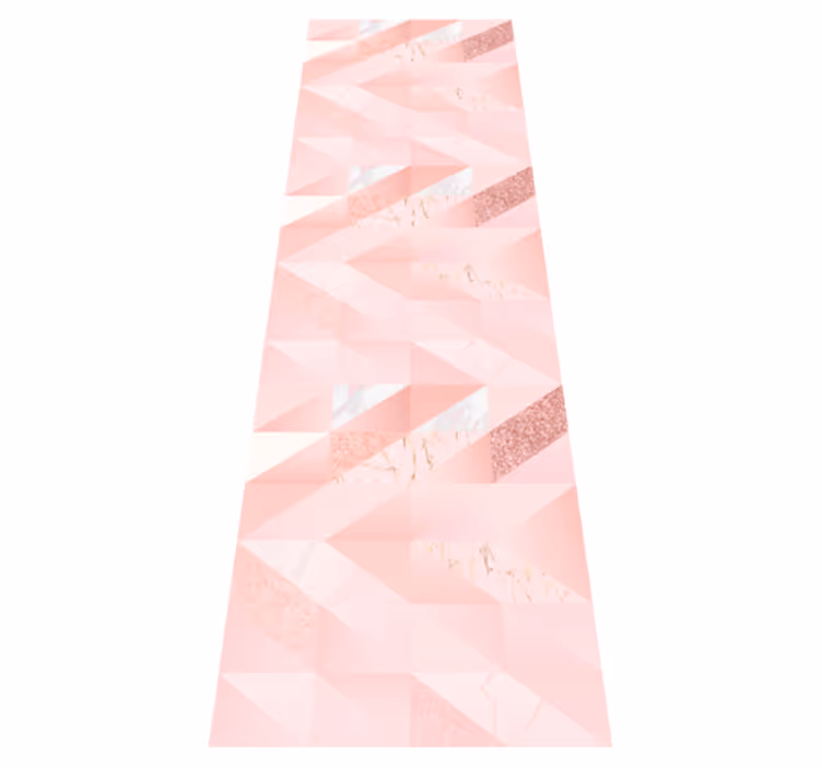 Tappeto vinile camera da letto sfondo geometrico rosa - TenStickers