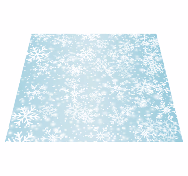 Tappeto vinile camera da letto nevicata - TenStickers