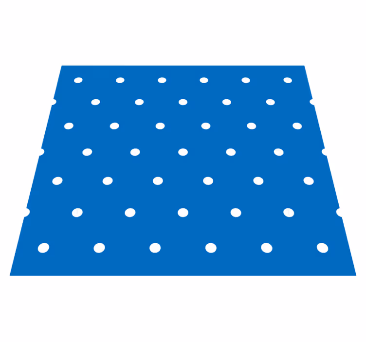 Tappeto vinile camera da letto pois regolari su sfondo blu - TenStickers