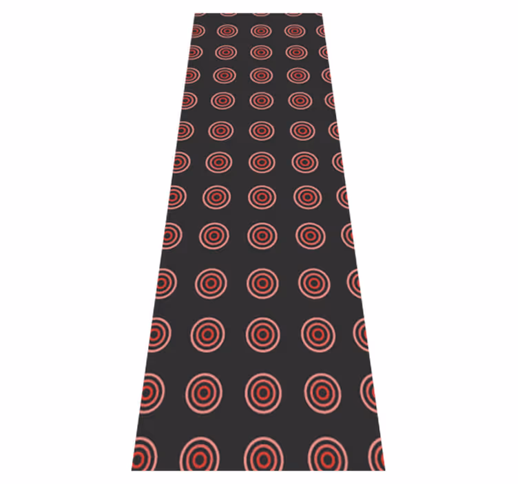 Tappeto vinile camera da letto motivo geometrico rosso - TenStickers