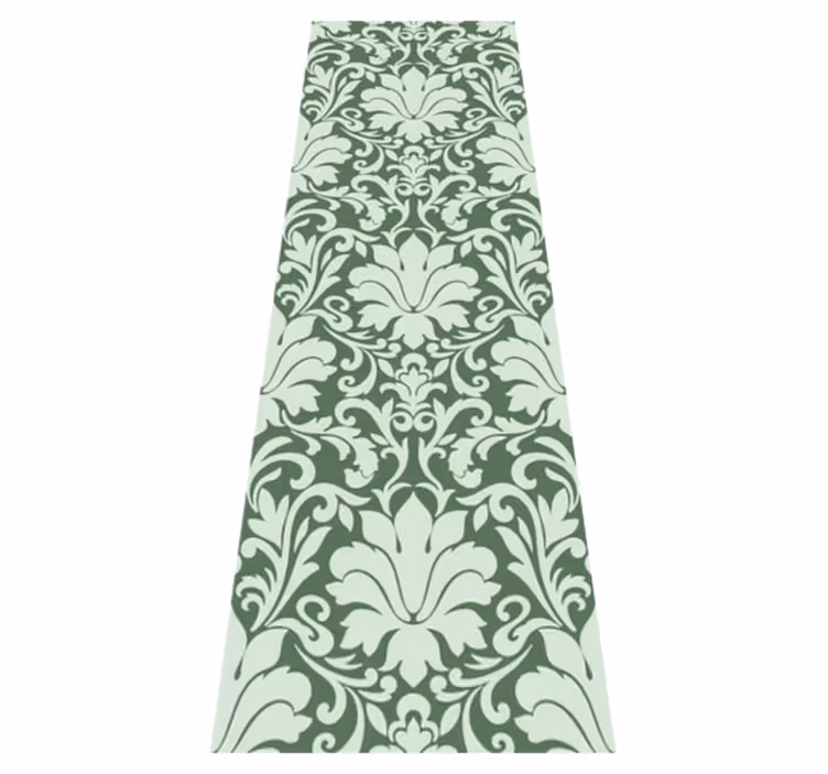 Tappeto vinile camera da letto verde ornamentale smeraldo - TenStickers