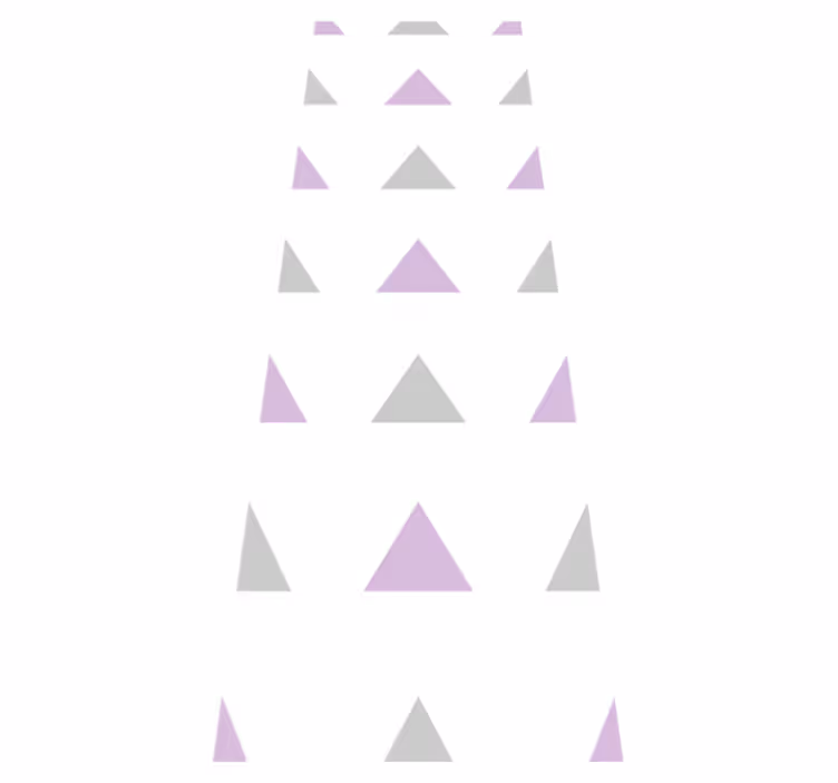 Tappeto vinile camera da letto triangoli grigi e viola - TenStickers