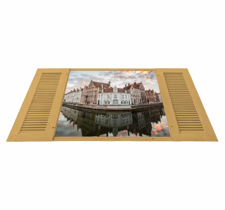 Tappeto vinile camera da letto foto di bruges - TenStickers