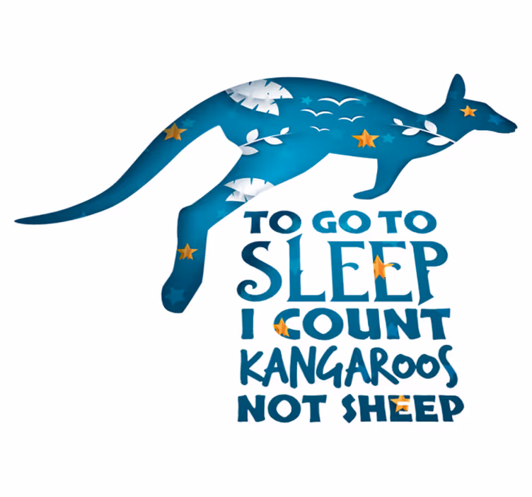 Tappeto vinile camera da letto contapunti canguro - TenStickers
