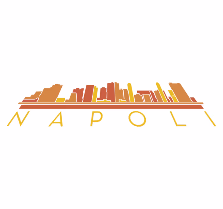 Tappeto vinile camera da letto skyline di napoli - TenStickers
