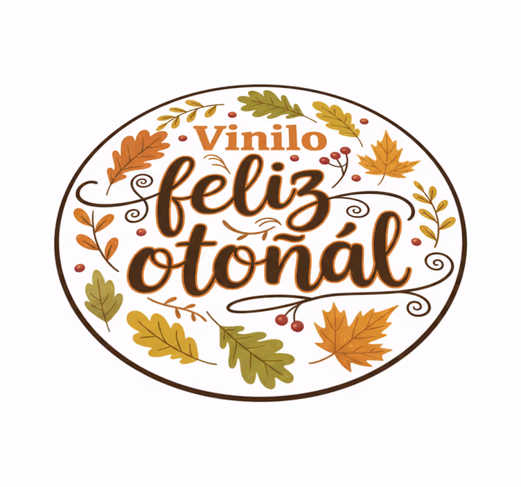 Tappeto vinile camera da letto vinile felice autunnale - TenStickers