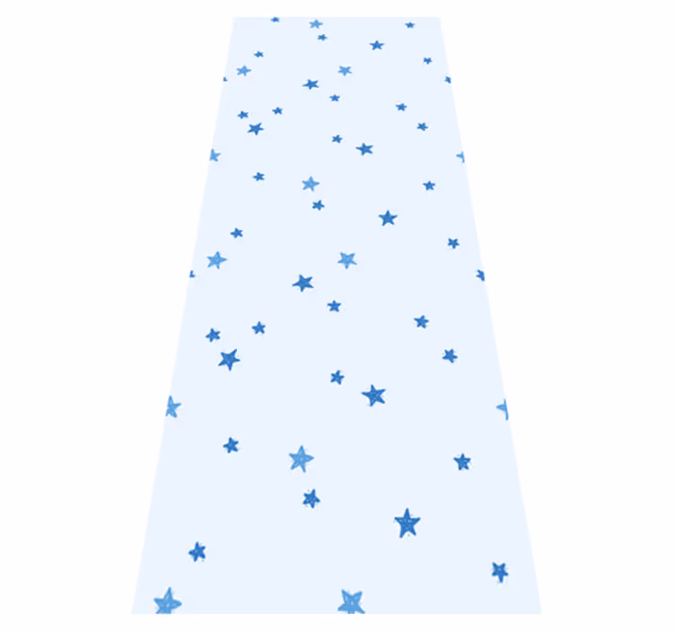 Tappeto vinile nordico motivo stelle blu pastello - TenStickers