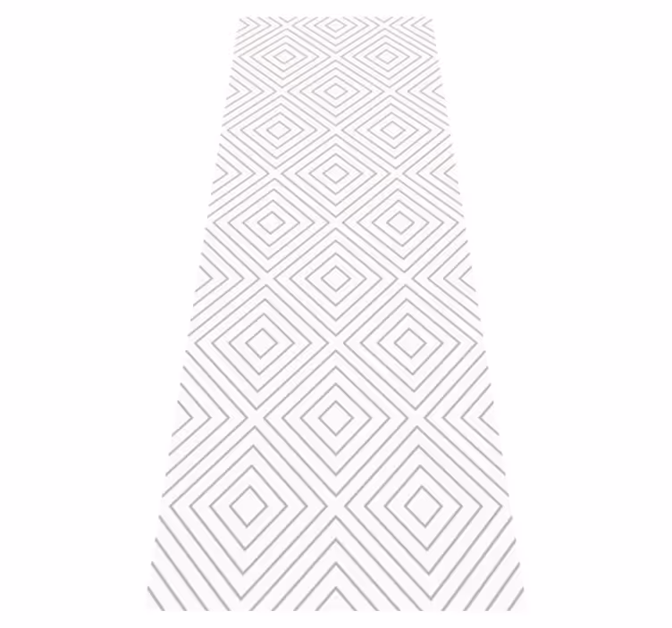 Tappeto vinile nordico bianco con motivo a quadri grigi - TenStickers