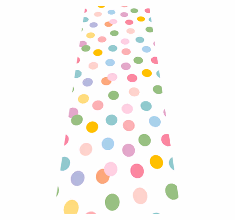 Tappeto vinile nordico con punti colorati su bianco - TenStickers