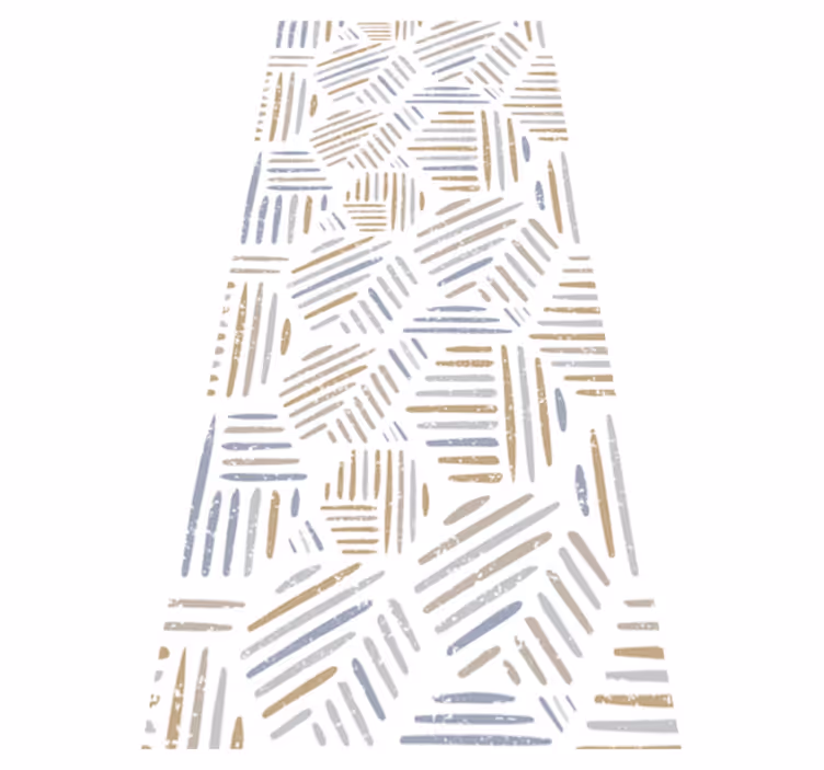 Tappeto vinile nordico linee pastello in tre set - TenStickers