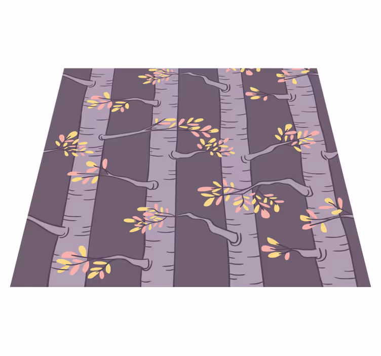 Tappeto vinile nordico carta da parati foresta nordica - TenStickers