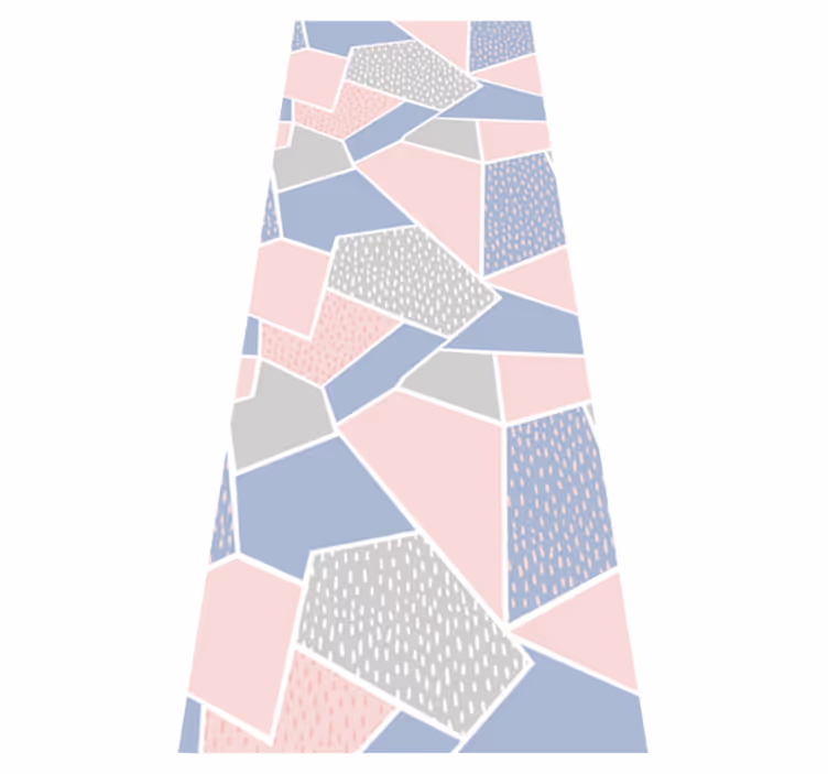 Tappeto vinile nordico geometrico pastelli soft - TenStickers