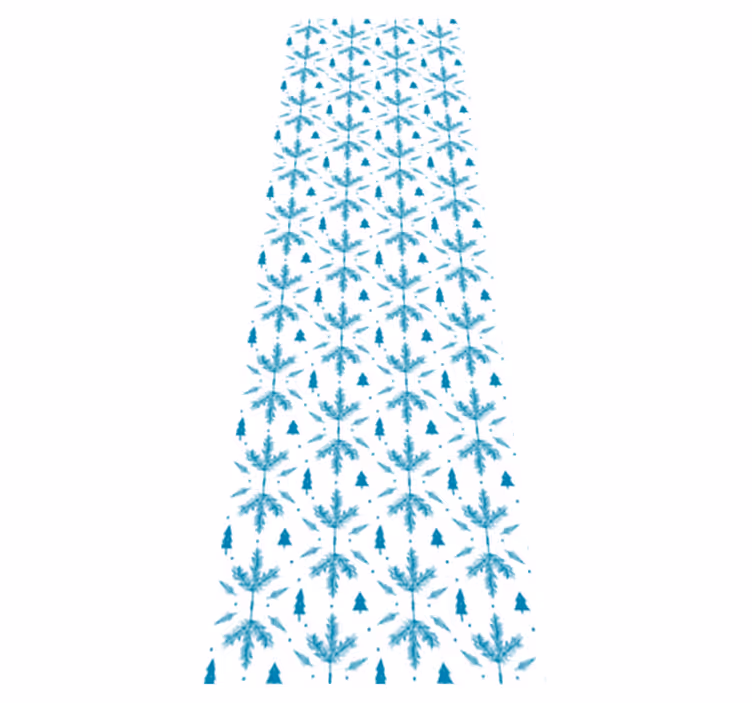 Tappeto vinile nordico stagioni blu - TenStickers