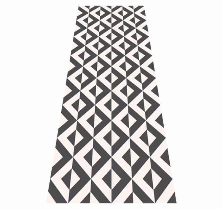 Tappeto vinile nordico geometrico mono - TenStickers