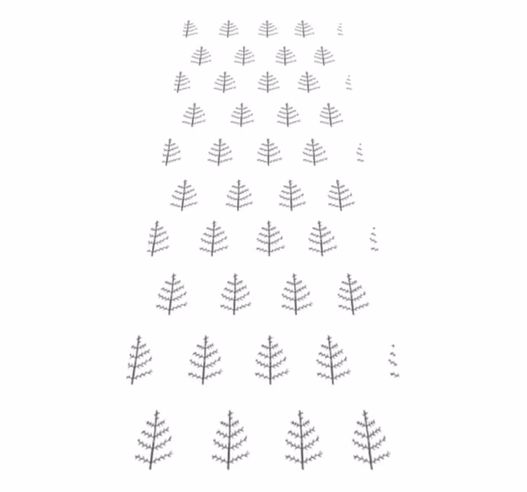 Tappeto vinile nordico forme di alberi grigi minimalisti - TenStickers