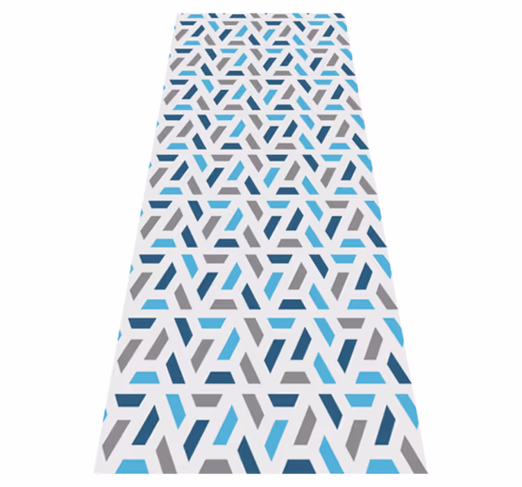 Tappeto vinile nordico motivo geometrico blu e verde - TenStickers
