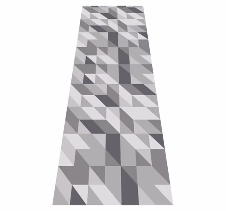 Tappeto vinile nordico quadrati geometrici grigi chiari - TenStickers