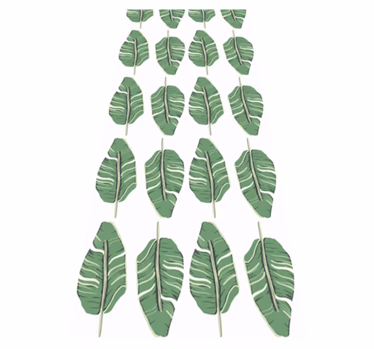 Tappeto vinile nordico motivo foglia verde - TenStickers