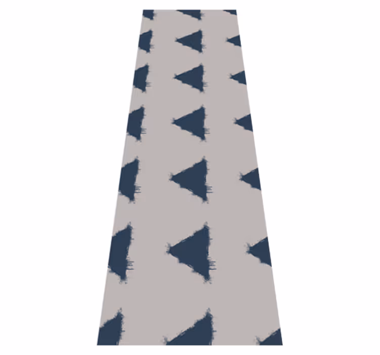 Tappeto vinile nordico triangoli geometrici blu japandi - TenStickers