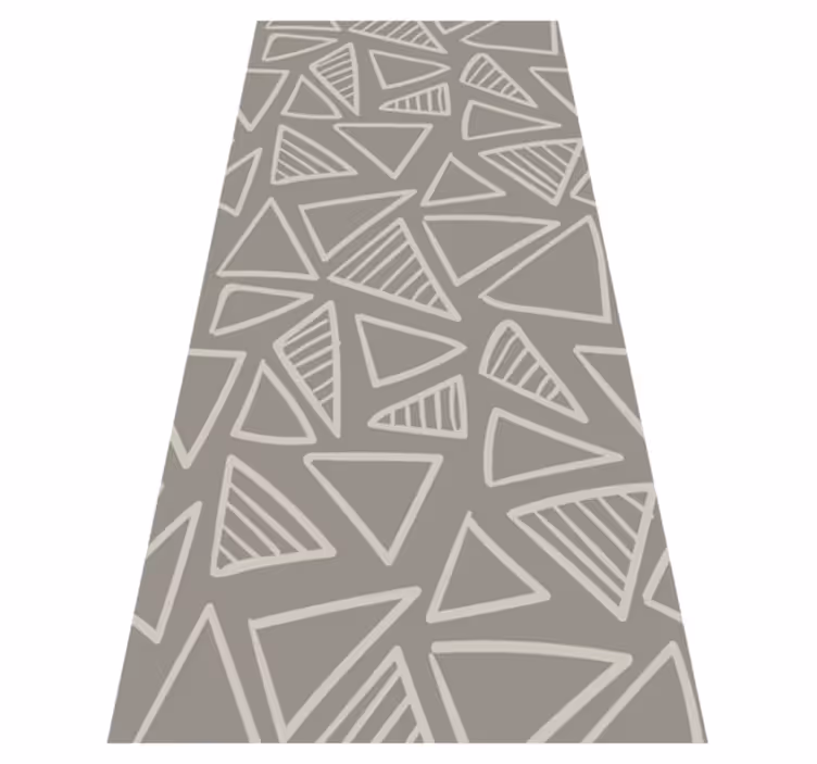 Tappeto vinile nordico motivo a righe triangolari grigie - TenStickers