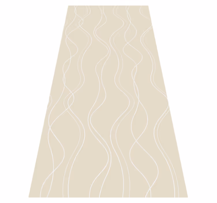 Tappeto vinile nordico motivo artistico bianco e beige - TenStickers