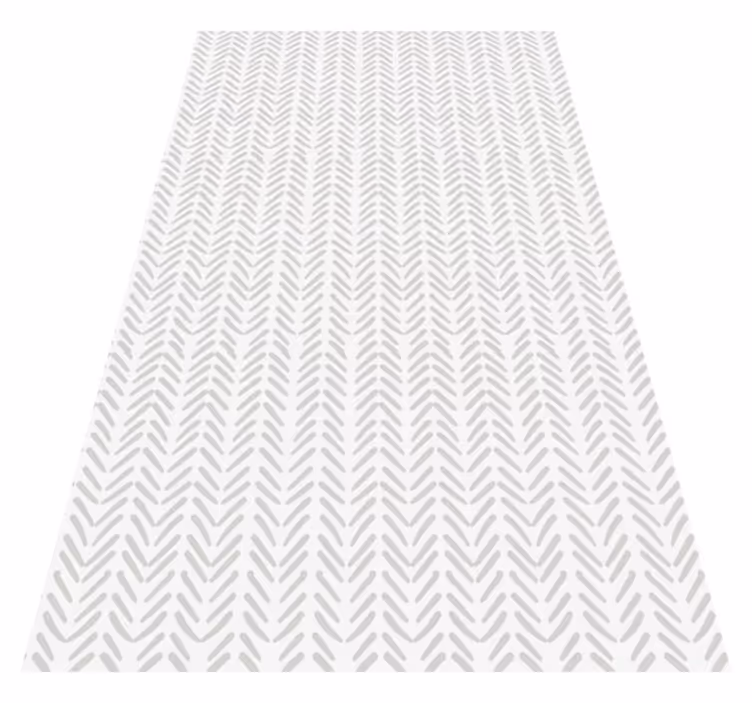 Tappeto vinile nordico linee astratte grigie zig zag - TenStickers