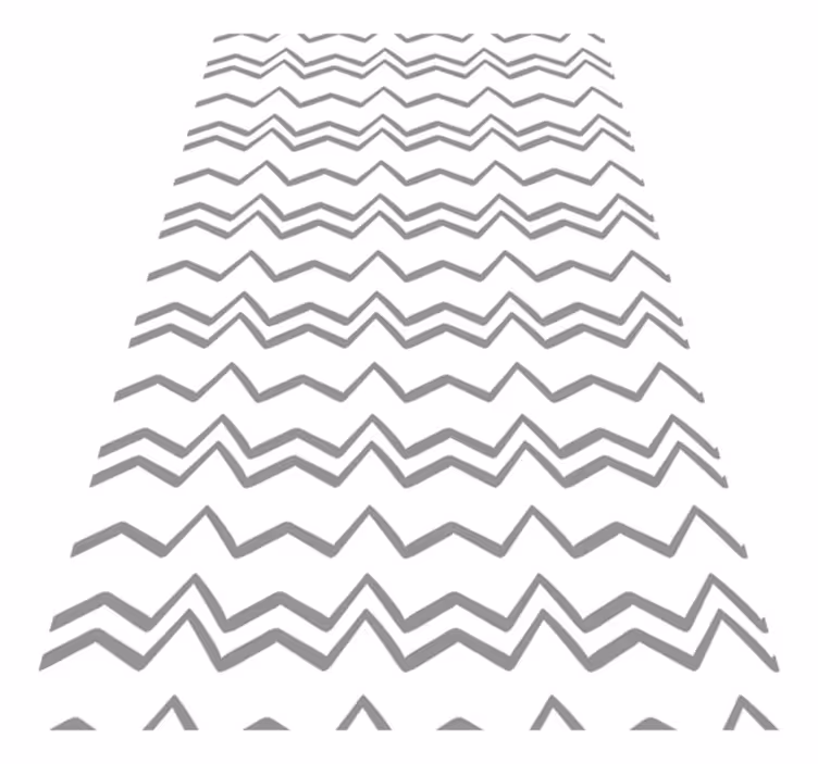 Tappeto vinile nordico motivo zig zag grigio irregolare - TenStickers