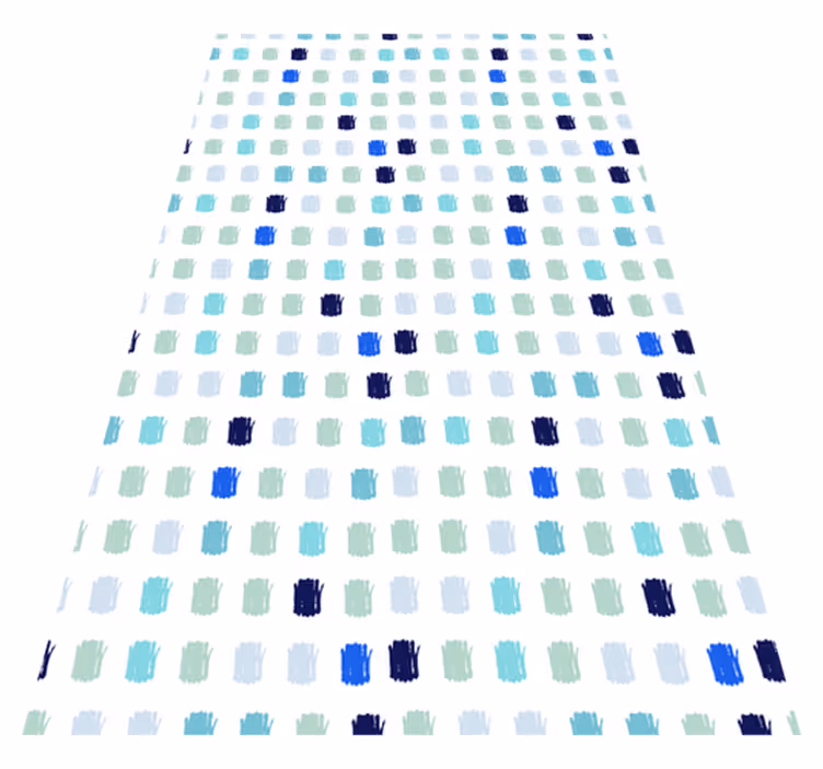 Tappeto vinile nordico pennellate blu in diverse tonalità - TenStickers