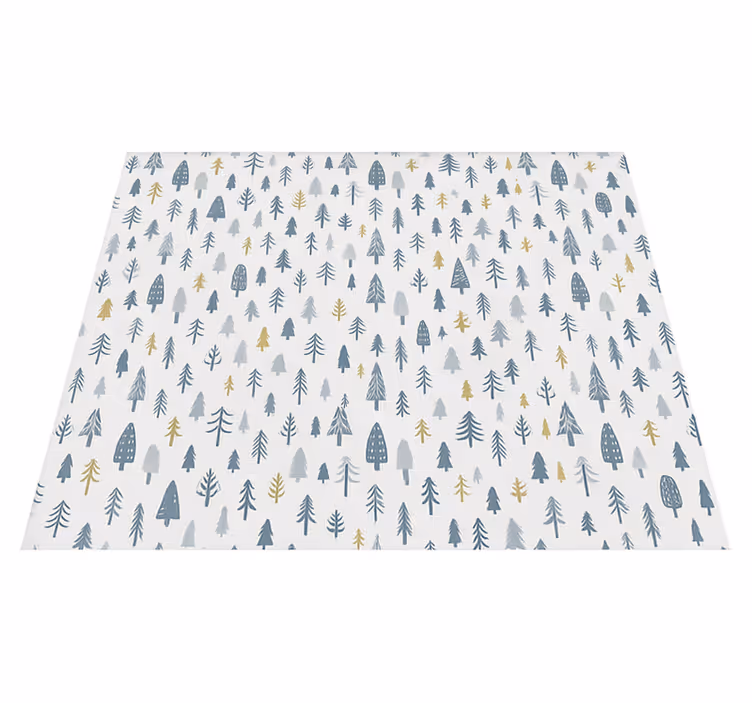 Tappeto vinile nordico scena di bosco invernale - TenStickers