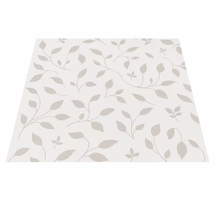 Tappeto vinile nordico motivo floreale foglie calmanti - TenStickers