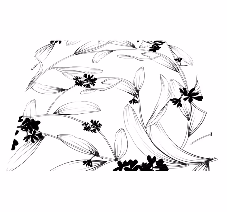 Tappeto vinile natura fiori di giglio avanguardistici - TenStickers