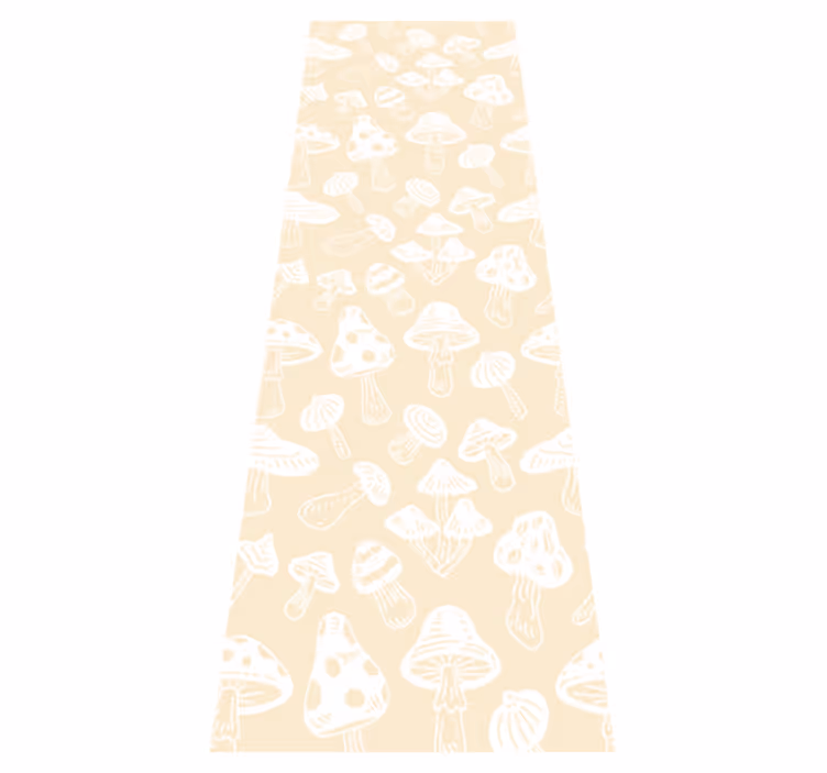 Tappeto vinile natura design funghi beige - TenStickers