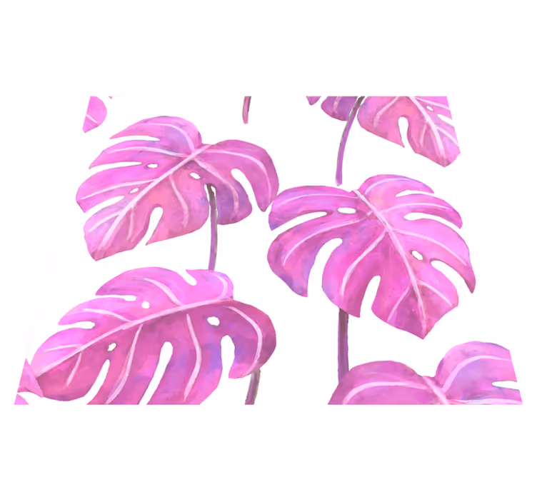Tappeto vinile natura mostro rosa dipinto - TenStickers