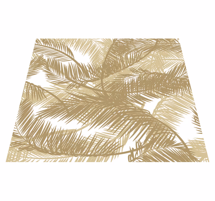 Tappeto vinile natura palma tropicale dorata esotica - TenStickers